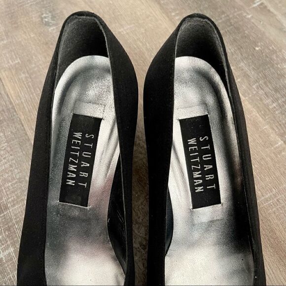 Vintage STUART WEITZMAN black fabric heels - Picture 2 of 5